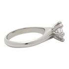 Dheygere Silver Solitare Pinky Ring