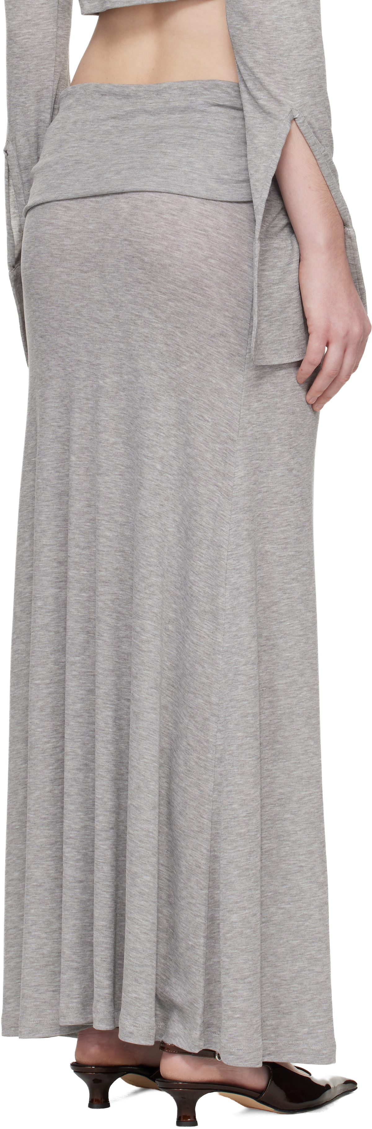 Aya Muse Gray Feyra Midi Skirt