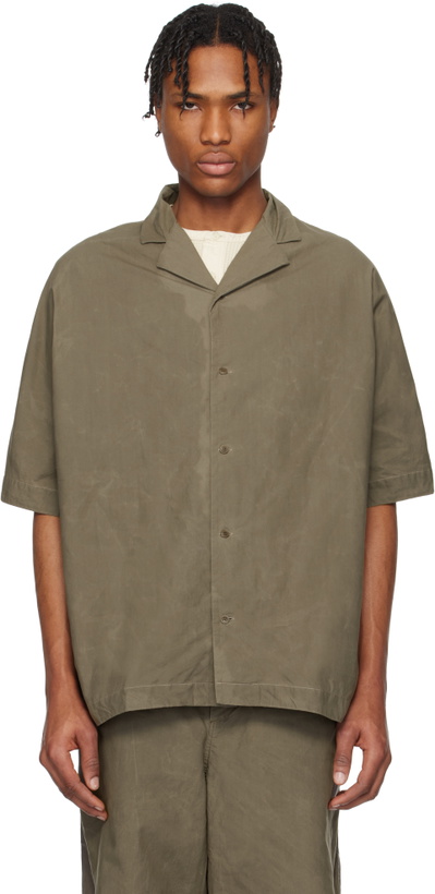 Photo: CASEY CASEY Taupe Waga Bowling Shirt