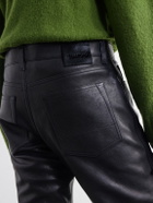 TOM FORD - Slim-Fit Leather Trousers - Black