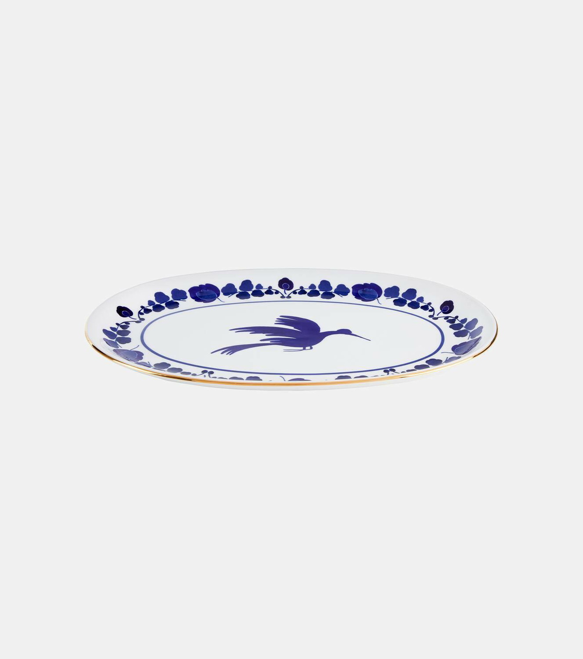 La DoubleJ Wildbird Blue porcelain platter