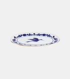 La DoubleJ Wildbird Blue porcelain platter