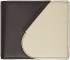 Lanvin Brown & Beige Tie Wallet