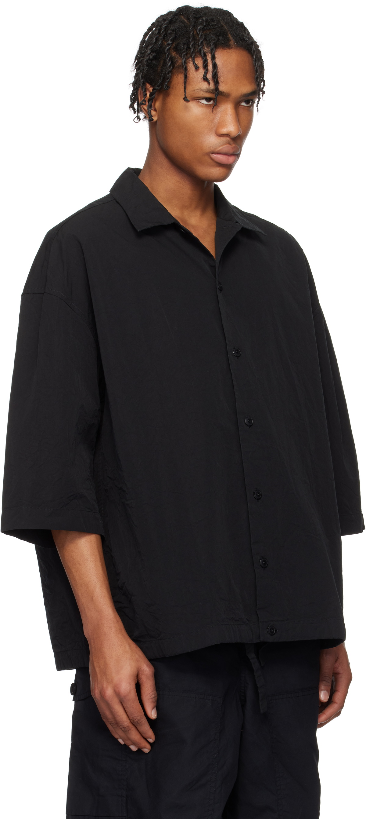 CASEY CASEY Black Mili Volume Shirt