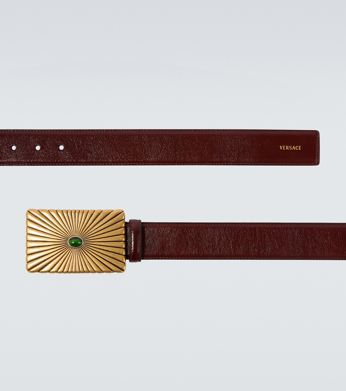 Versace Embellished leather belt