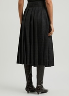 Remain BY Birger Christensen Pleated Wool-blend Midi Wrap Skirt Grey
