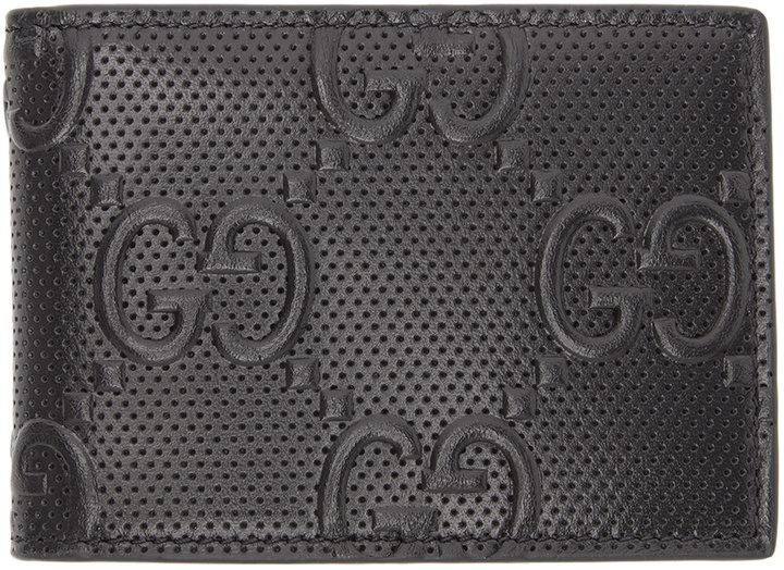 Photo: Gucci Black 'Gucci Signature' Tennis Bifold Wallet