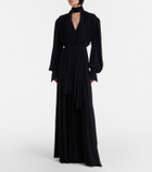 Calvin Klein Collection Yasmine scarf-detail cotton-blend maxi gown