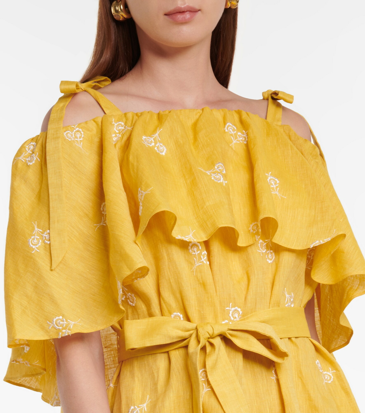 Erdem - Vacation Lyra off-shoulder linen dress Erdem
