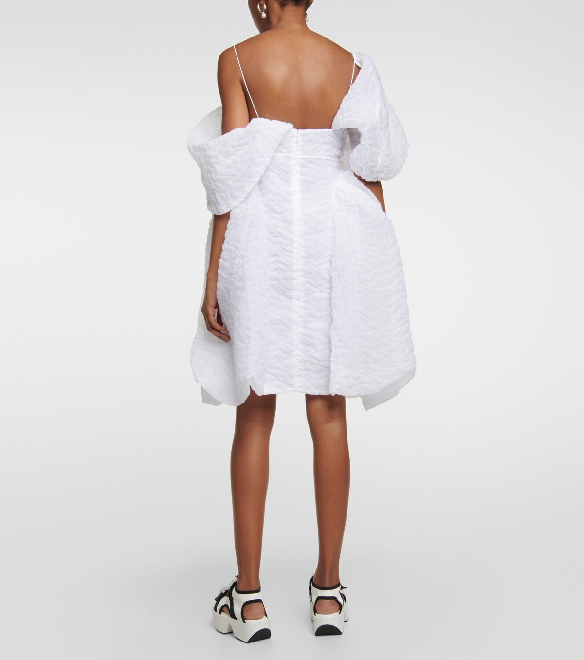 Cecilie Bahnsen - Snow draped cotton-blend minidress Cecilie Bahnsen