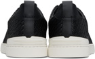 ZEGNA Black Triple Stitch Sneakers