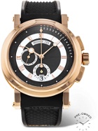 BREGUET - Pre-Owned 2014 Marine Automatic Chronograph 42mm 18-Karat Rose Gold and Rubber Watch, Ref. No. 5827BR/Z2/5ZU
