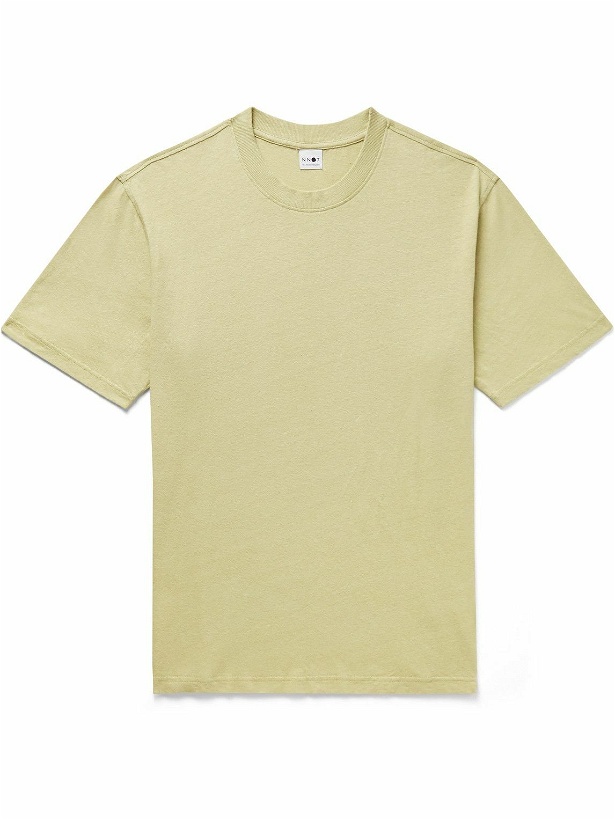 Photo: NN07 - Adam 3266 Slub Linen and Cotton-Blend Jersey T-Shirt - Green
