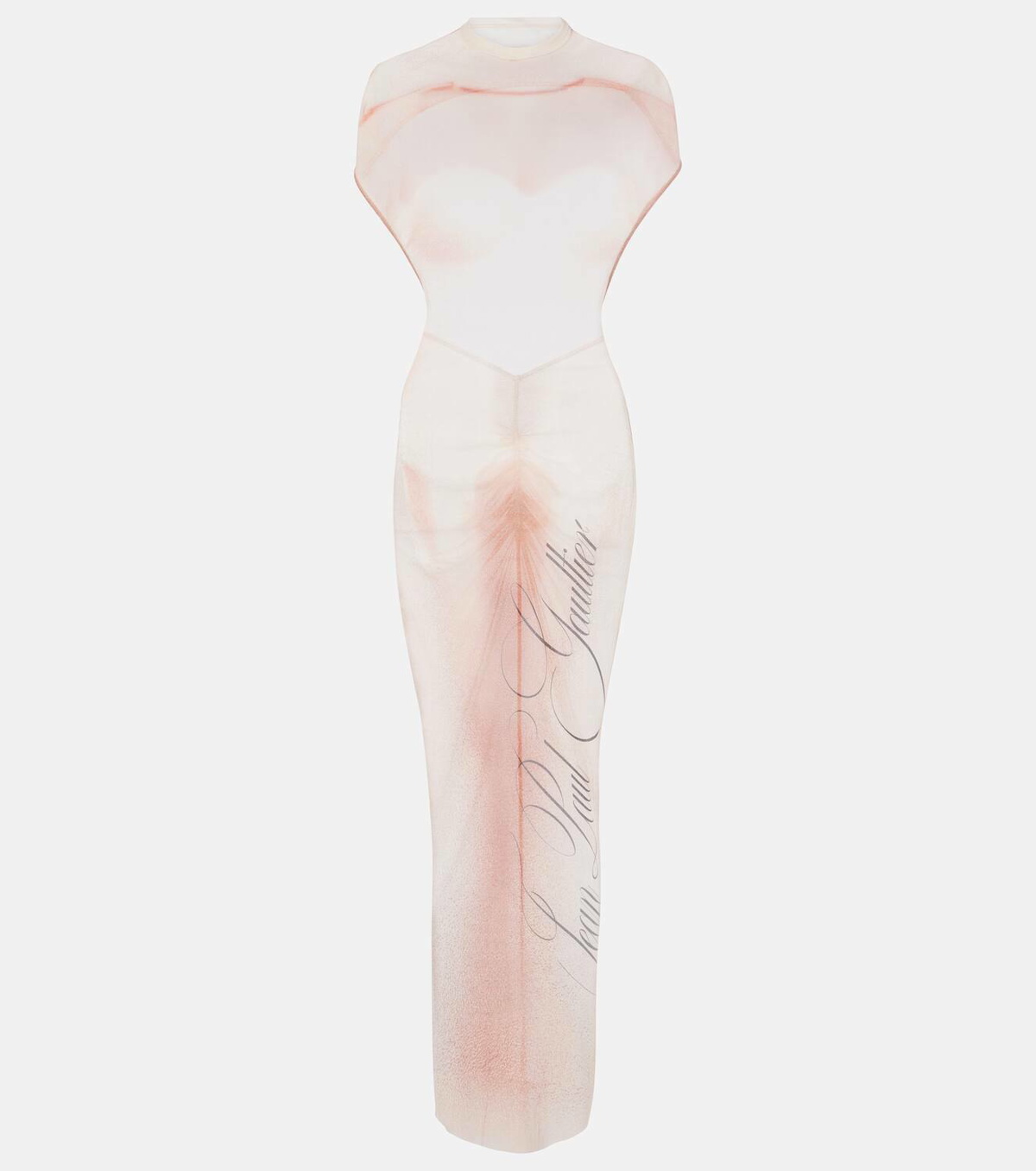 jean paul gaultier le classique printed mesh maxi dress Jean Paul Gaultier Le Classique printed mesh maxi dress Jean Paul Gaultier