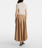 'S Max Mara Pineta pleated cotton poplin midi skirt