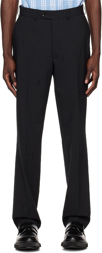 Photo: PALMER Black Pinstripe Trousers
