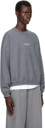 Alexander Wang Gray Oversized Logo Print Sweatshirt