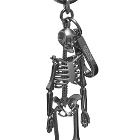 Alexander McQueen Men's Dancing Skeleton Keyring in Matt Gun Metal