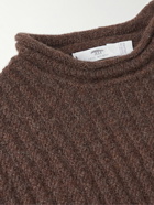 Inis Meáin - Moss Ribbed Baby Alpaca Sweater - Brown