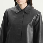 ST. Agni Women's Leather Minimal Jacket in Black
