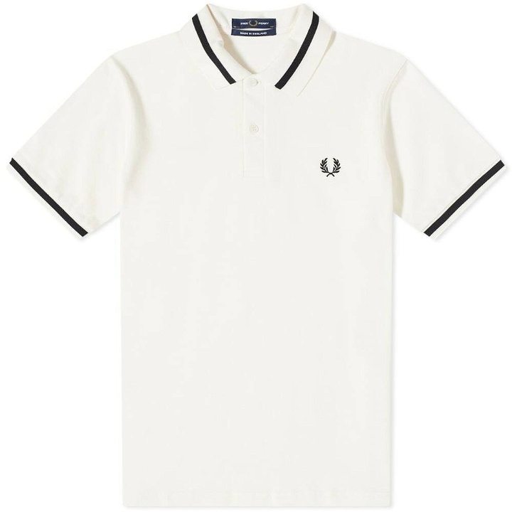 Photo: Fred Perry Authentic Men's Single Tipped Polo Shirt in Snow White/Black