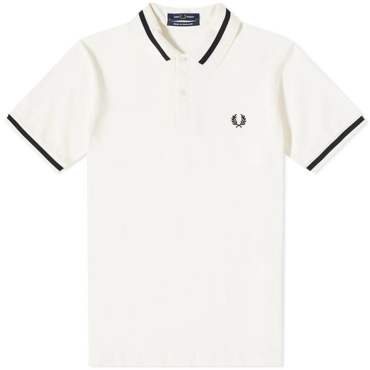 Photo: Fred Perry Authentic Men's Single Tipped Polo Shirt in Snow White/Black