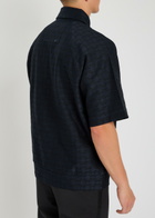 Givenchy Patterned-intarsia Cotton Polo Shirt Black