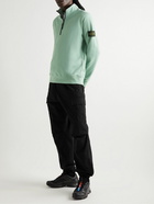 Stone Island - Logo-Appliquéd Cotton-Jersey Half-Zip Sweatshirt - Green