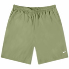 Nike Men's Solo Swoosh Woven Short in Oil Green/White