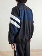 VETEMENTS - Logo-Embroidered Colour-Block Shell Track Jacket - Black
