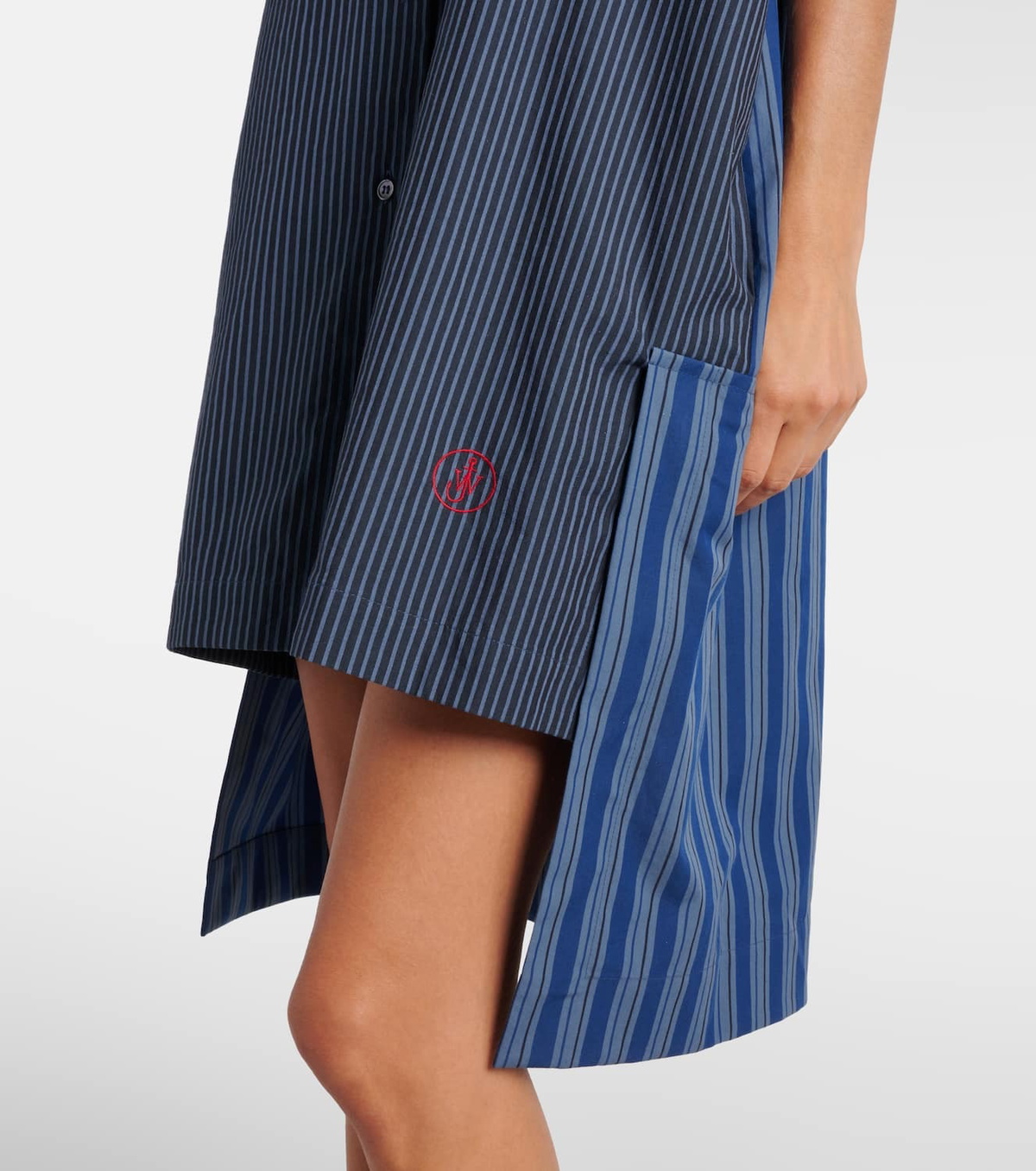 JW Anderson Striped cotton poplin shirt dress