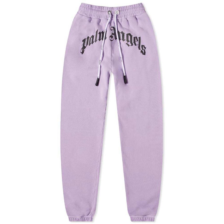 Photo: Palm Angels Garment Dyed Curved Logo Sweat Pant