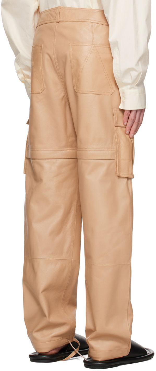 ANDREĀDAMO Brown Convertible Leather Pants