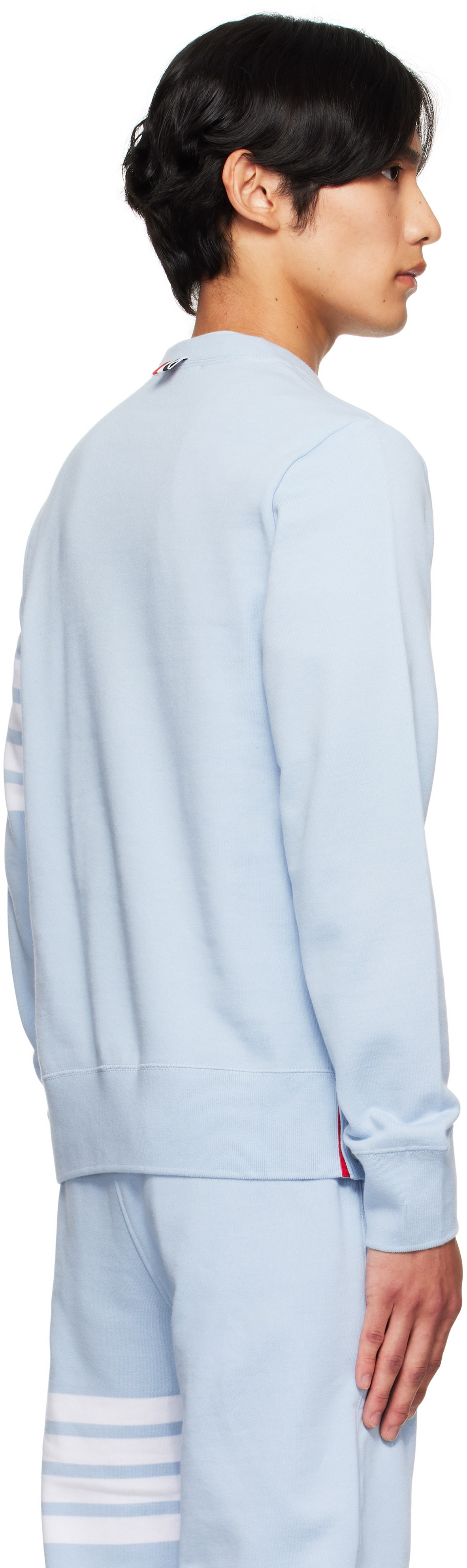 Thom Browne Blue Classic Loopback 4-Bar Sweatshirt