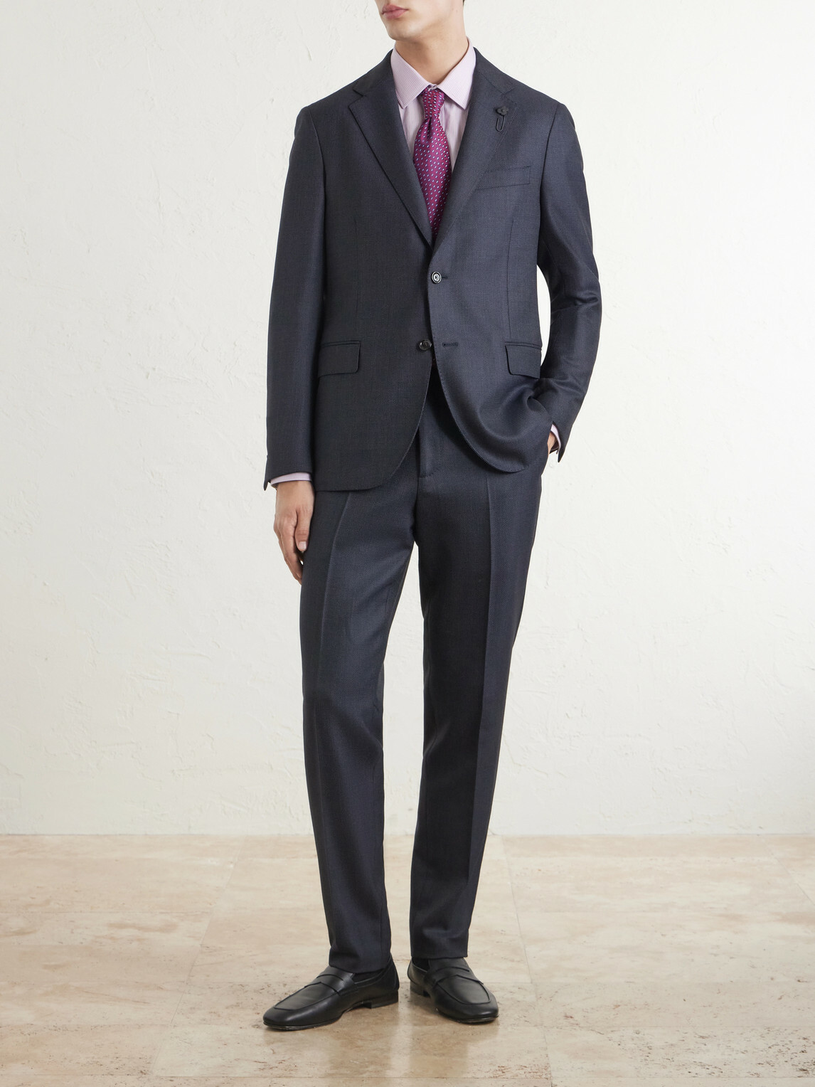 Lardini - Wool Suit Jacket - Blue