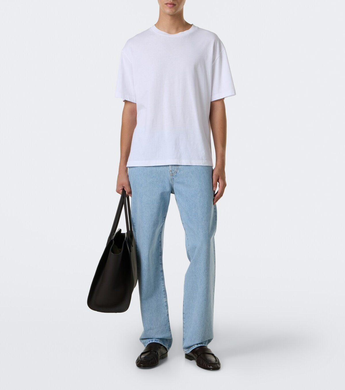 The Row Marlo 17 leather tote bag