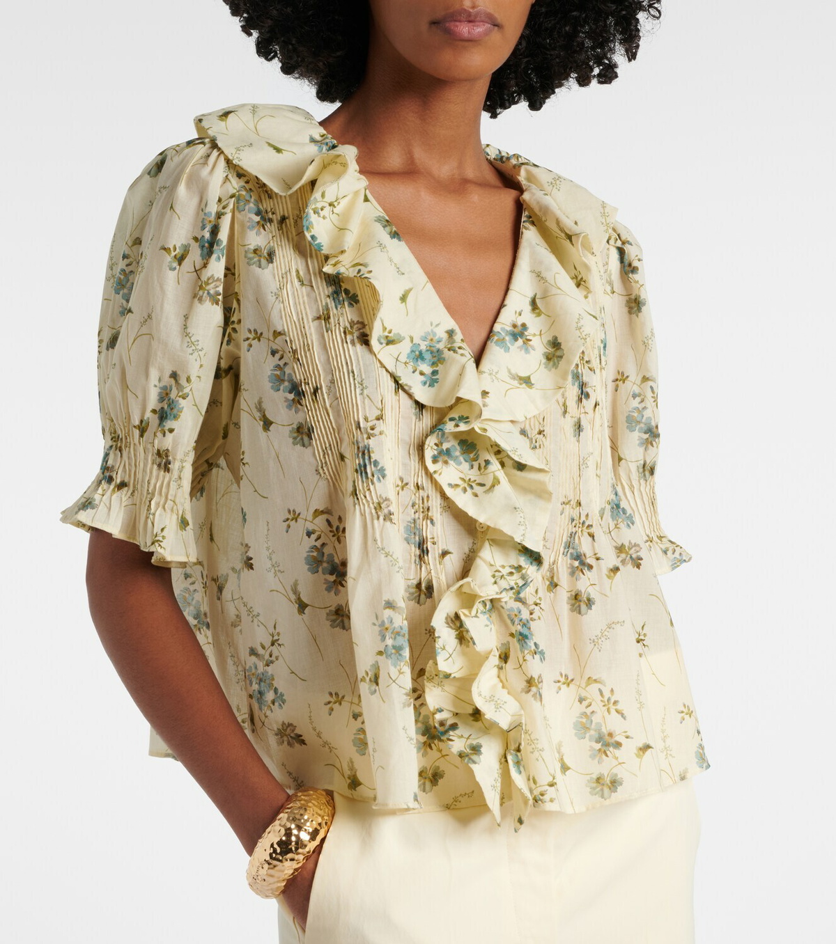 Dôen Henri floral cotton voile top