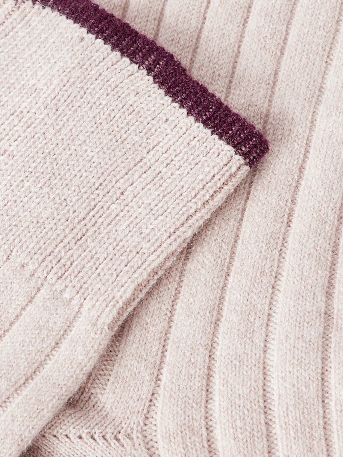 Brunello Cucinelli - Ribbed Cashmere Socks - Burgundy