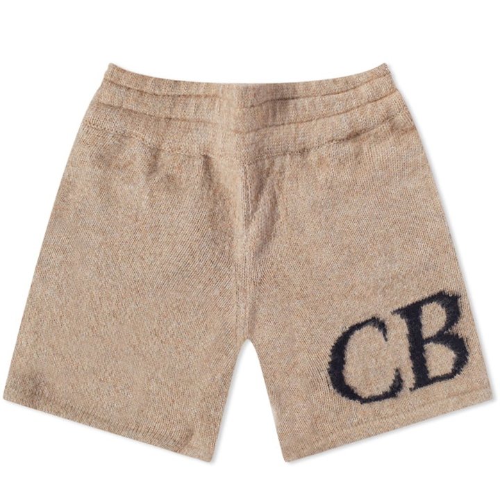 Photo: Cole Buxton Men's Intarsia Knit Shorts in Tuscan