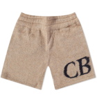 Cole Buxton Men's Intarsia Knit Shorts in Tuscan