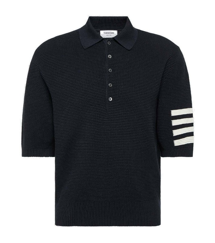 Photo: Thom Browne 4-Bar linen and cotton polo shirt