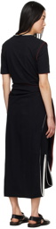LEMAIRE Black Wrap Midi Dress