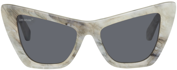 Photo: Off-White Gray Marble Sunglasses