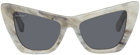 Off-White Gray Marble Sunglasses