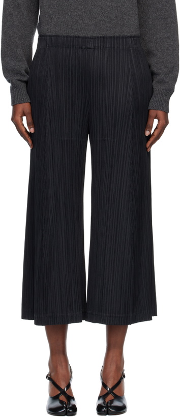 Photo: PLEATS PLEASE ISSEY MIYAKE Black Thicker 1 Trousers
