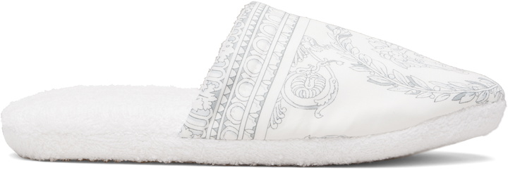 Photo: Versace White 'I Heart Baroque' Slippers