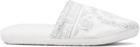 Versace White 'I Heart Baroque' Slippers