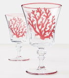 Les-Ottomans Coral set of 4 glasses