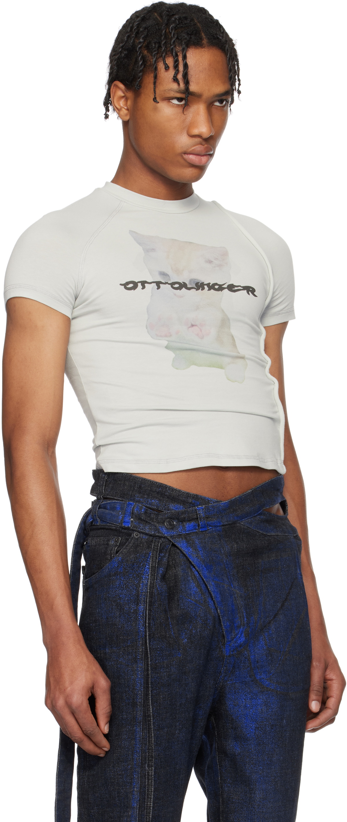 Ottolinger Gray Deconstructed T-shirt
