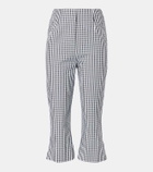 Faithfull Gingham cotton poplin capri pants